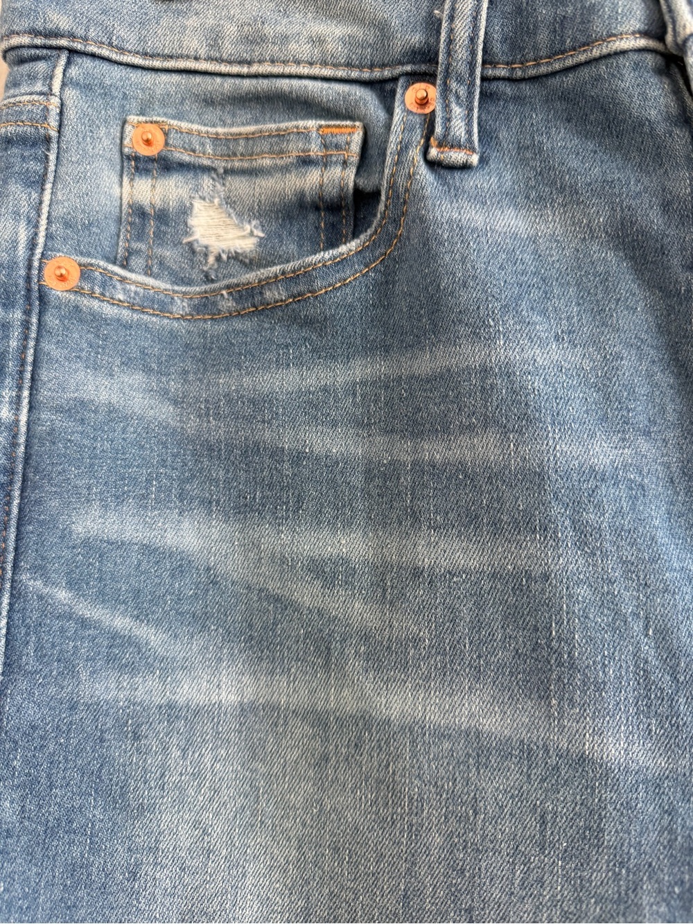 GAP True Skinny Ankle Sky High Distressed Jeans - Picture 5 of 8